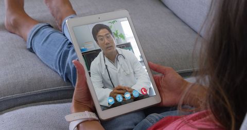 Online Medical Consultation on Tablet During Quarantine - Download Free Stock Images Pikwizard.com