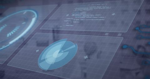 Advanced Digital Data Processing on Virtual Screen - Download Free Stock Images Pikwizard.com