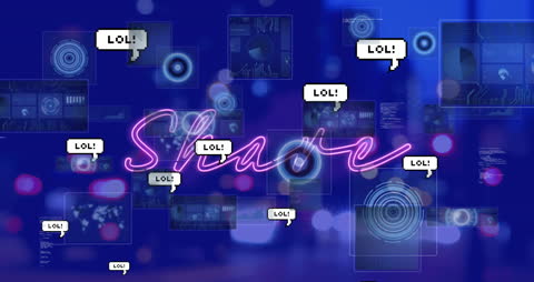 Futuristic Technology Interface with Glitch Aesthetic