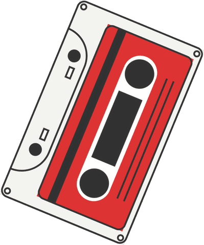 transparent vintage cassette tape vector with red label design - Download Free Stock Videos Pikwizard.com