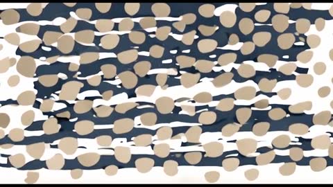 Abstract Dotted Shapes Overlapping Colorful Lines