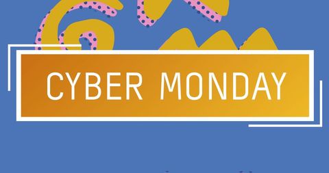 Cyber Monday Sale Promotion with Retro Design Elements - Download Free Stock Images Pikwizard.com