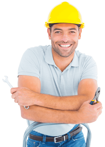 Happy Repairman Holding Hand Tools on Transparent Background - Download Free Stock Videos Pikwizard.com