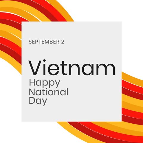Vietnam National Day Celebration Banner with Red and Yellow Design - Download Free Stock Templates Pikwizard.com