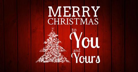 Christmas Wishes on Red Wooden Background with Snowflake Tree - Download Free Stock Templates Pikwizard.com