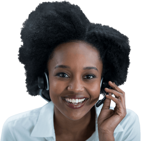 transparent portrait of cheerful call center agent with headset - Download Free Stock Videos Pikwizard.com