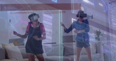 Women Engaging with Virtual Reality and Data Technology