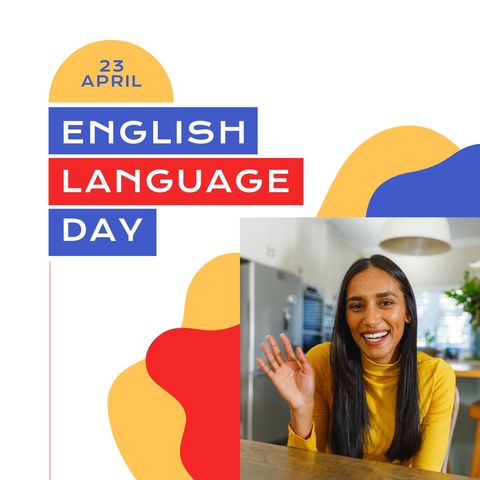 celebrating english language day with joyful vibe - Download Free Stock Templates Pikwizard.com
