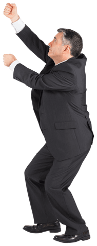 focused businessman pulling pose transparent background - Download Free Stock Videos Pikwizard.com