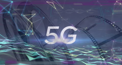 5G Technology Insights with Digital Animation Symbols