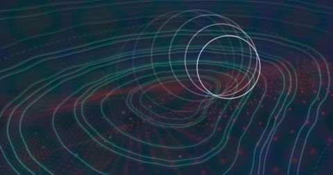 Abstract Digital Network with Spinning Lines and Scanning Circles - Download Free Stock Images Pikwizard.com