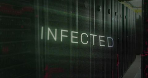 Digital security breach warning in data center