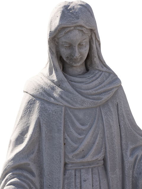 Transparent Weathered Stone Virgin Mary Sculpture Following Christianity Relic Statue - Download Free Stock Videos Pikwizard.com