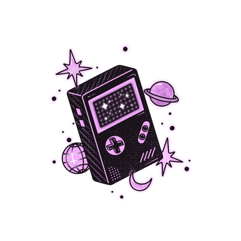 retro handheld gaming console in cosmic fantasy transparent design - Download Free Stock Videos Pikwizard.com
