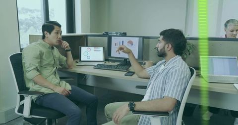 Corporate Collaboration: Discussing Business Charts