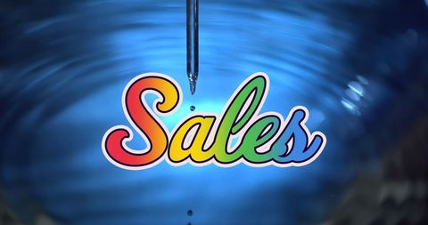 Creative Sales Text with Water Drop for Innovative Marketing