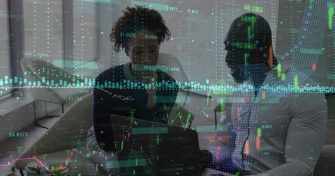 Business Professionals Analyzing Financial Data with Technology - Download Free Stock Images Pikwizard.com