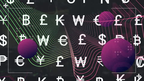 Dynamic Animation of Global Finance with Currency Symbols