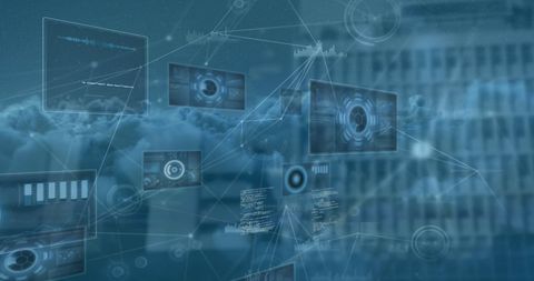 Data Processing and Cloud Computing in Digital Interface - Download Free Stock Images Pikwizard.com