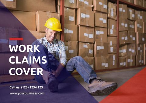 Warehouse Worker Injury Illustrating Workplace Insurance Benefits - Download Free Stock Templates Pikwizard.com