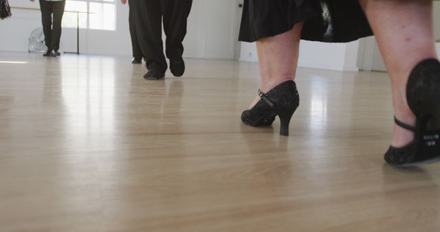 Seniors Dancing in Ballroom with Focus on Feet - Download Free Stock Images Pikwizard.com