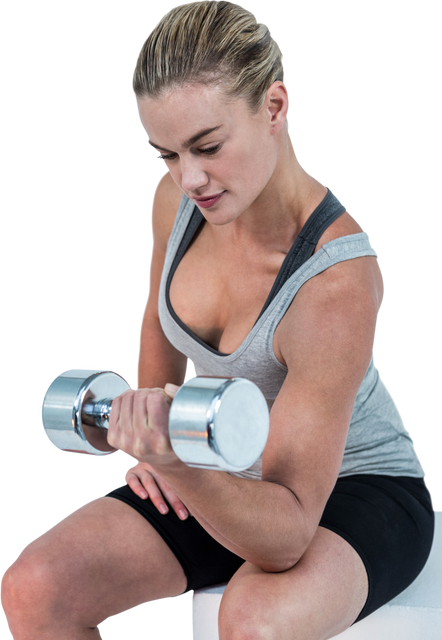 Transparent Female Bodybuilder Lifting Dumbbell for Strength Training - Download Free Stock Videos Pikwizard.com