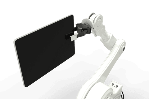 Transparent Robotic Arm Interacting With Digital Tablet - Download Free Stock Videos Pikwizard.com