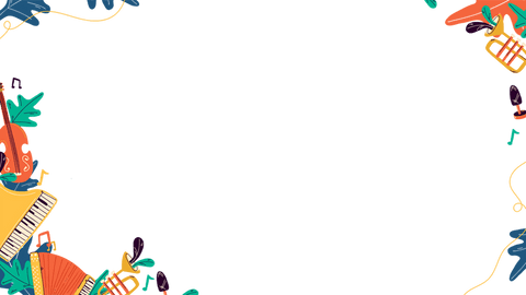 Colorful Music Instrument Border with Transparent Core for Creative Designs - Download Free Stock Videos Pikwizard.com
