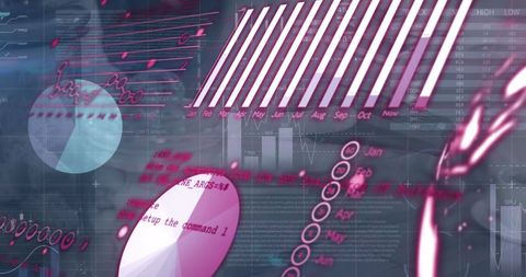 Abstract Data Interfaces with Infographic Patterns - Download Free Stock Images Pikwizard.com