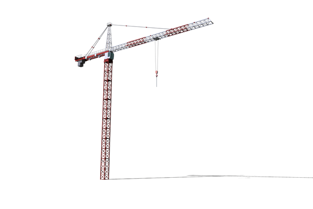 Full View of Red Tower Crane Transparent Background - Download Free Stock Videos Pikwizard.com