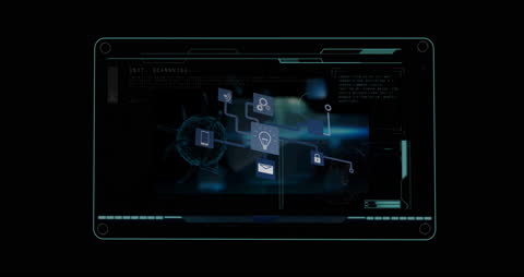 Digital Data Processing Animation for Cybersecurity