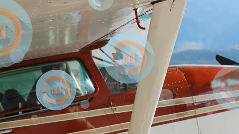 Digital Overlay Animation on Light Aircraft During Flight