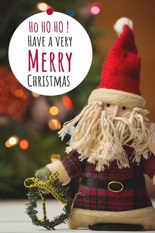 Festive santa decor brings christmas cheer