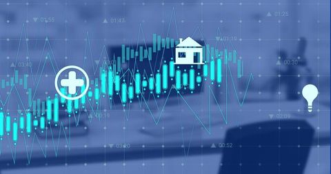 Finance and Technology Theme with Digital Data Visualizations - Download Free Stock Images Pikwizard.com
