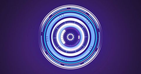 Futuristic Digital Interface with Glowing Blue Circles - Download Free Stock Images Pikwizard.com