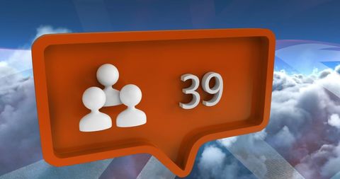 Social Media Notification Icon with USA Theme