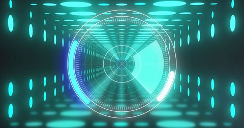 Futuristic Digital Scope with Neon Tunnel Effect - Download Free Stock Images Pikwizard.com
