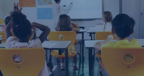 Teacher Engaging Classroom of Attentive Students in Learning Discussion