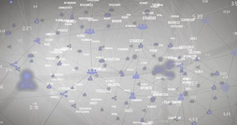 Abstract Digital Network with Data and Icons - Download Free Stock Images Pikwizard.com