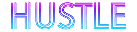 Energetic Neon HUSTLE Typography on Transparent Background - Download Free Stock Videos Pikwizard.com