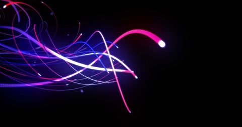 Colorful Neon Light Trails on Black Background - Download Free Stock Images Pikwizard.com