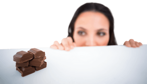 transparent background woman peeking at stack of delicious chocolate - Download Free Stock Videos Pikwizard.com