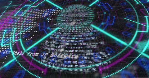 Digital Data Processing with Futuristic Scope Design - Download Free Stock Images Pikwizard.com