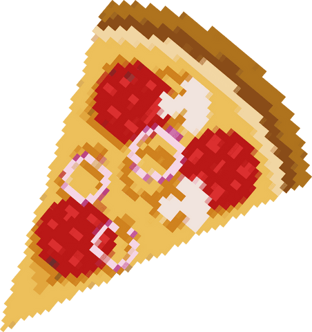 pixel art pepperoni pizza slice with mushrooms and onions transparent - Download Free Stock Videos Pikwizard.com