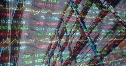 Stock Market Data Over Warehouse, Digital Business Interface