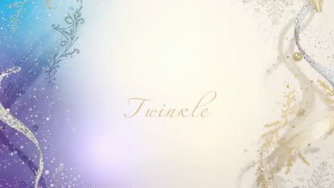 Fading Gold Script Twinkle Revealing Sparkles and Flowing Ribbons Title Card Animation