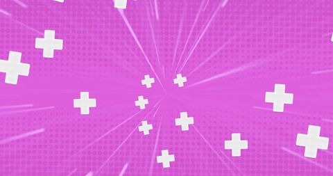 Animated Cross Symbols on Vibrant Pink Background - Download Free Stock Images Pikwizard.com