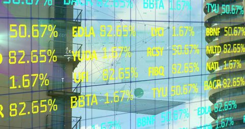 Financial Data Overlay on Cityscape Reflects Global Business Trends - Download Free Stock Images Pikwizard.com