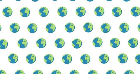 Seamless Pattern of Earth Globes on White Background - Download Free Stock Images Pikwizard.com