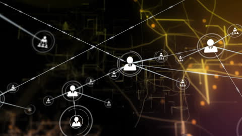 Abstract Animated Network Connections Technology Background